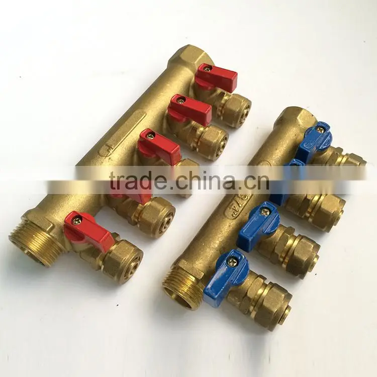 Heating & Plumbing Systems Natural Color pex al pex pipe 5 way manifold with valve