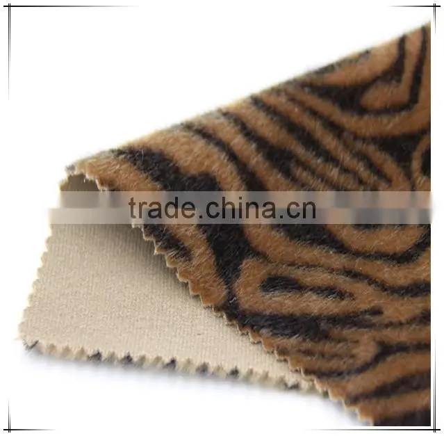 long pile fur fabric for hometextile upholstery sofa fabric tropical print upholstery fabric