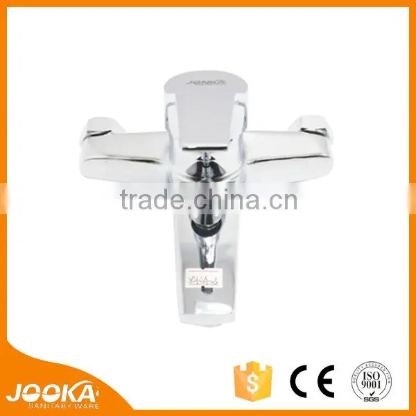 Chrome plated surface mounted bath shower faucet