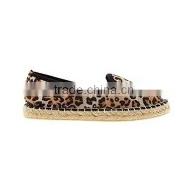 leopard cozy espadrilles female flat shoes