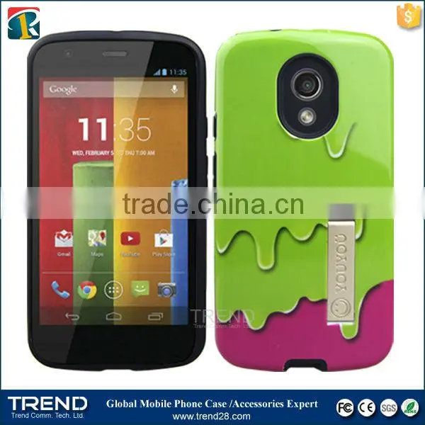 wholesales portable kickstand combo case for motorola g2