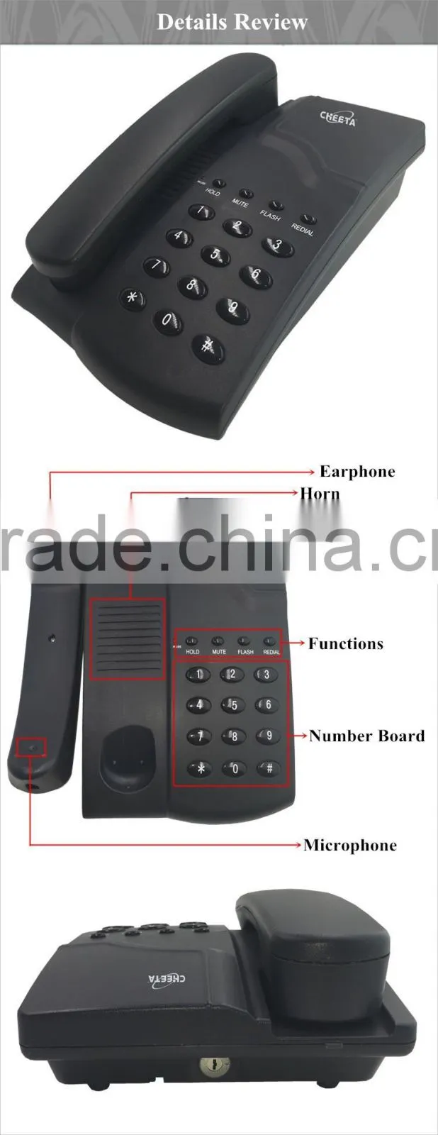 No display home use modern cheap telephone