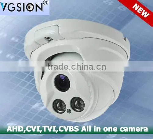 6/4/8/12mm CS HD lens 720P TVI-AHD-CVI-CVBS All in one Dome Camera