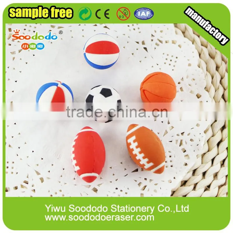rugby shape eraser gift for boy