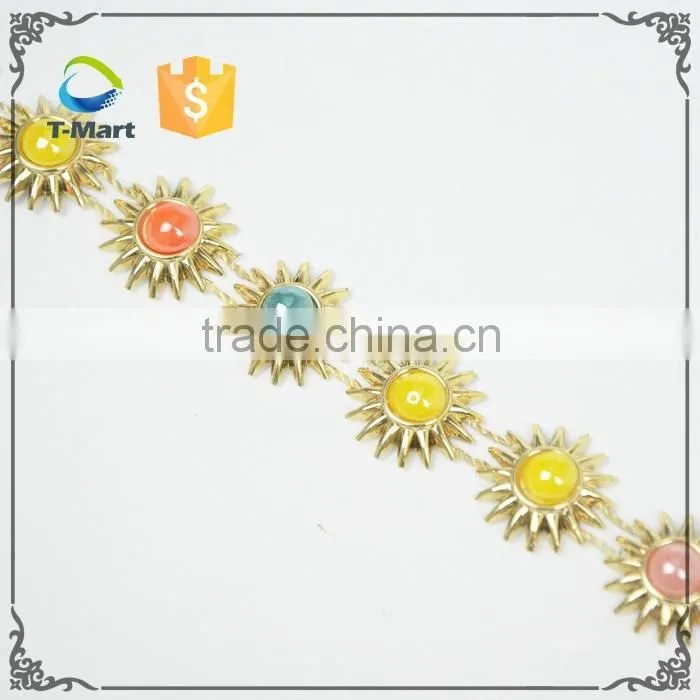 Golden Plastic Trimming Sun Shape