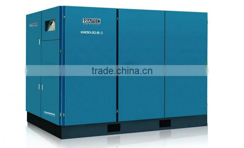 Energy saving electric motor screw air compressor/Kaishan dual Stage Screw Compressor KHE90-20/8-2
