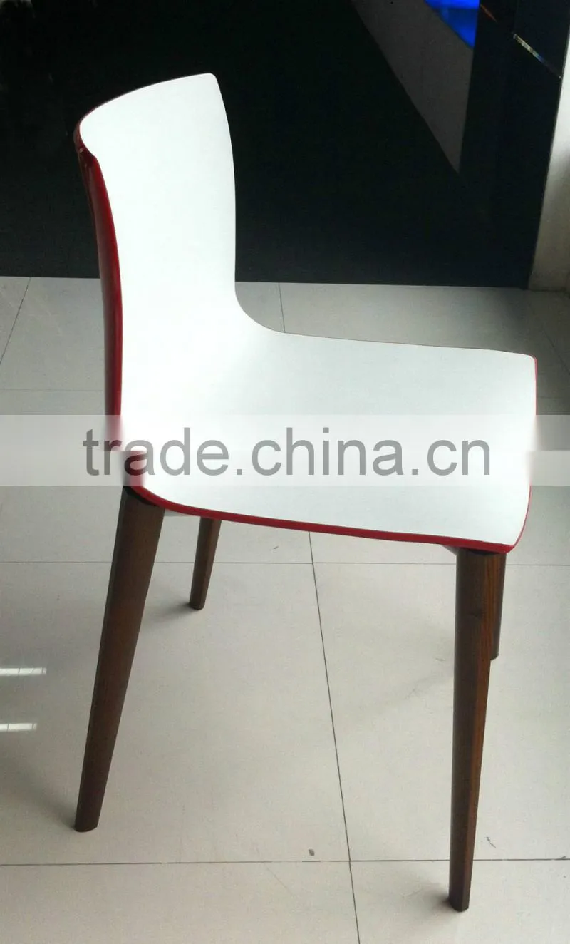 replica famous Contemporary elegant grace design ABS seat Alp Nuhoglu frame wood chair for dining room/living room