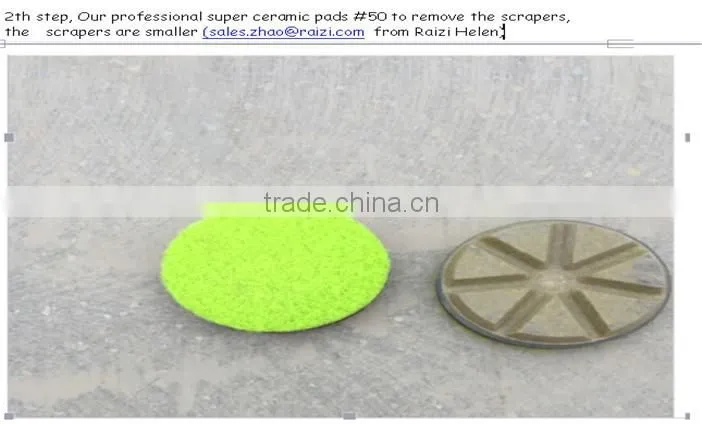 New hybrid mixed bond diamond wet polishing pads for concrete floor
