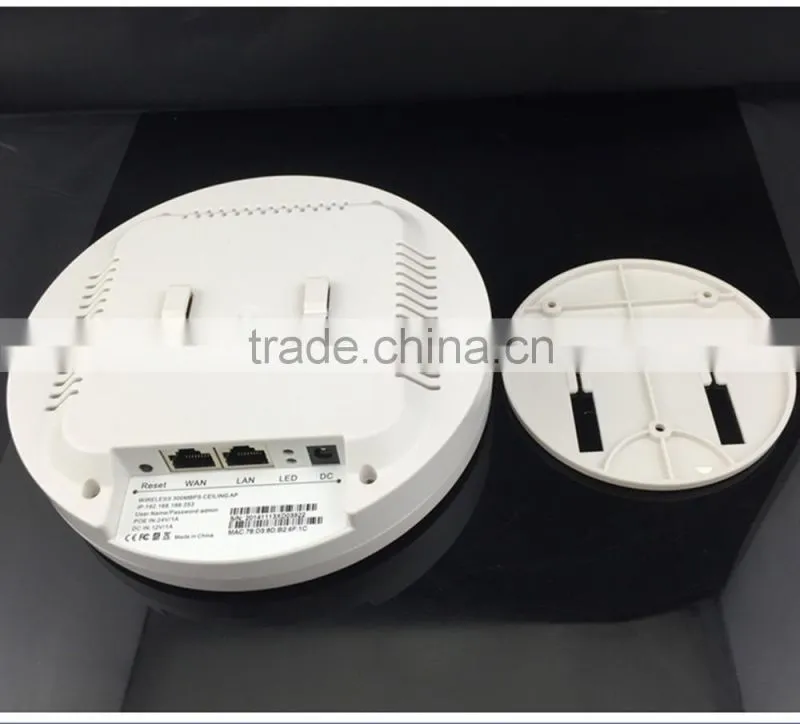 1000mW 2T2R MIMO 2.4GHZ 300Mbps wireless WIFI oem ceiling AP