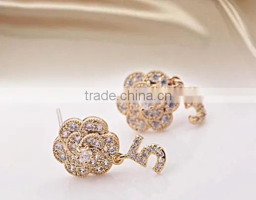 Wholesale fashion style earrings women diamond jewelry