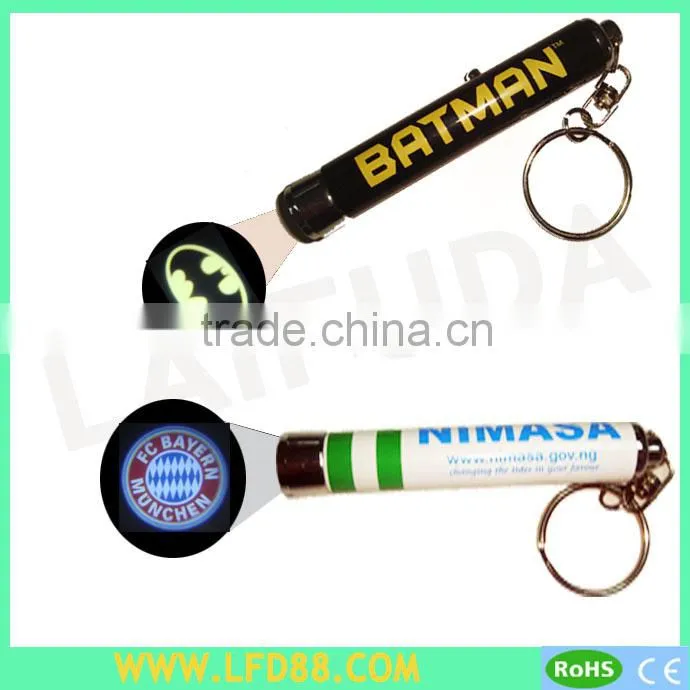Promotional Logo Led Light Projector Keychain, Led Projection Keychain, Promotional Keychain Light