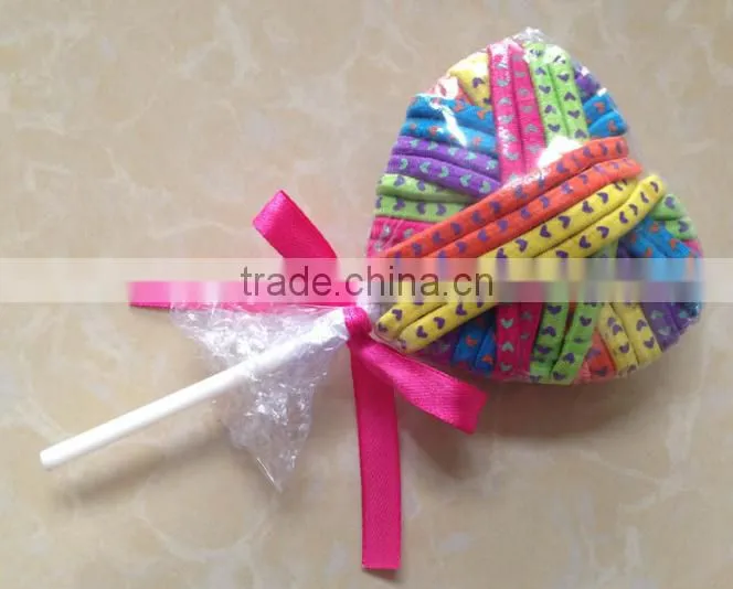 hot sale lollipop good quality custom printed elastic hair band