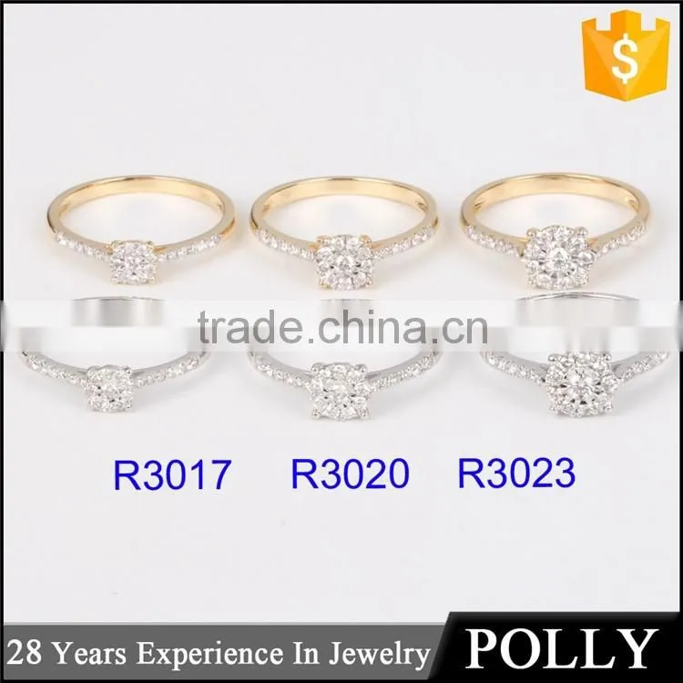 Fashion Design Jewelry ring pave setting 925 sterling silver ring set wholesale
