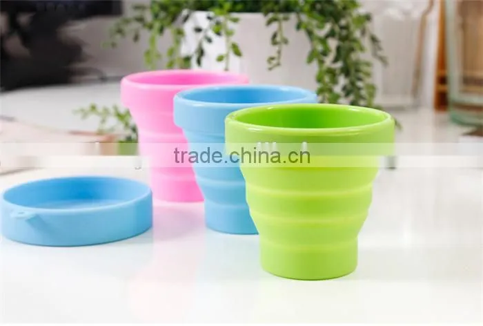 2016 Popular Eco-friendly Silicone Collapsible Travel Cup