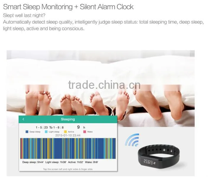 Hot selling! Vidonn X6 caller ID&SMS ios&android bluetooth 4.0 smart pedometer bracelet
