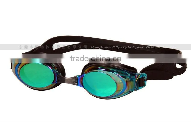 2015 New Colorful silicone swim goggle factory china