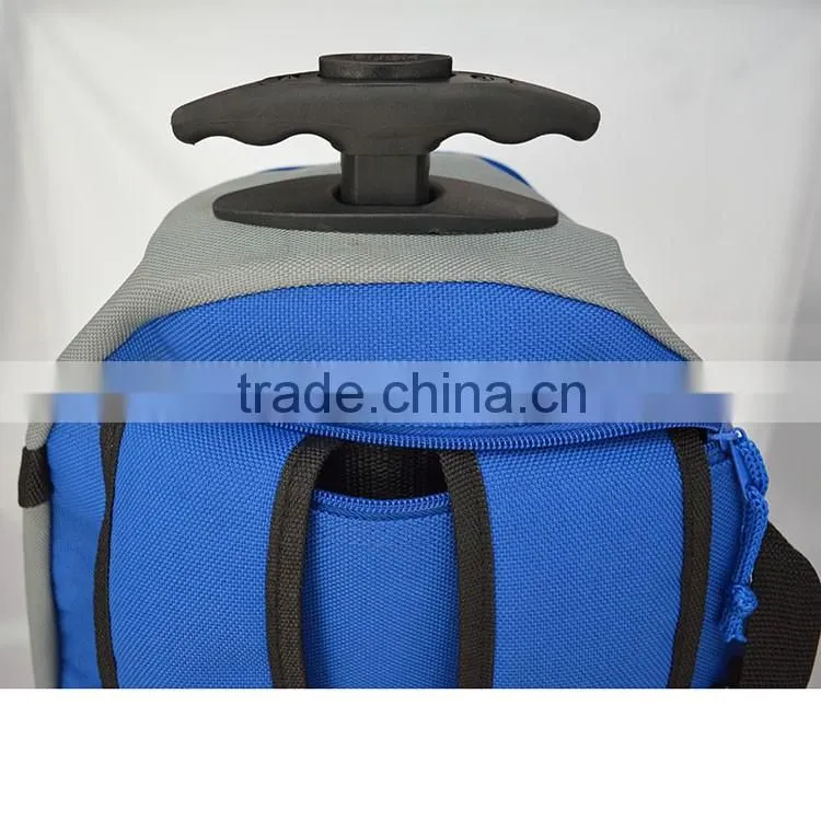 Hidden trolley laptop backpack or singel pull rod travel backpack