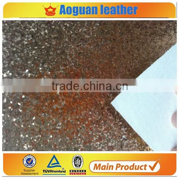 Printing flower pattern Pu synthetic Cork leather for shoe