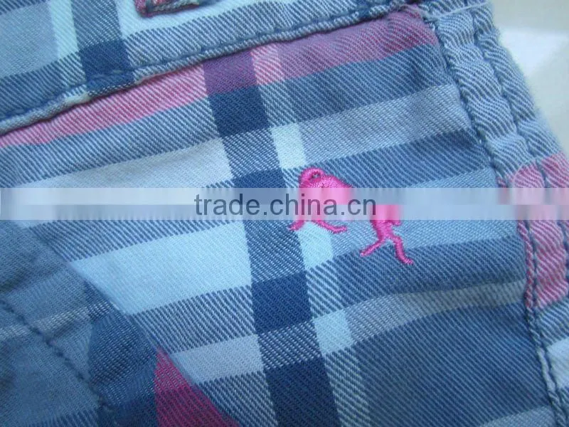 2012 new fashion ladies casual plaid cotton hot shorts