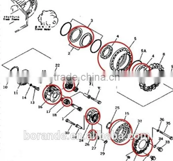 Final Drive Gear Outer 2nd Sun Gear Travel For JCB220