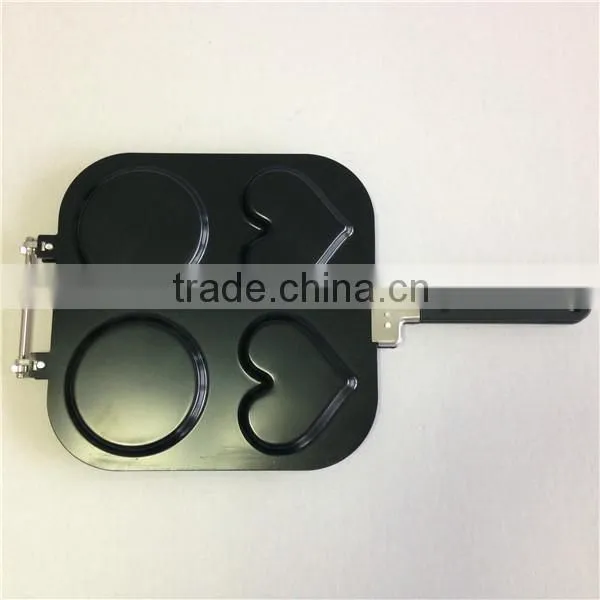 2 round shape 2 heart shape simple sandwich pancake mould mold