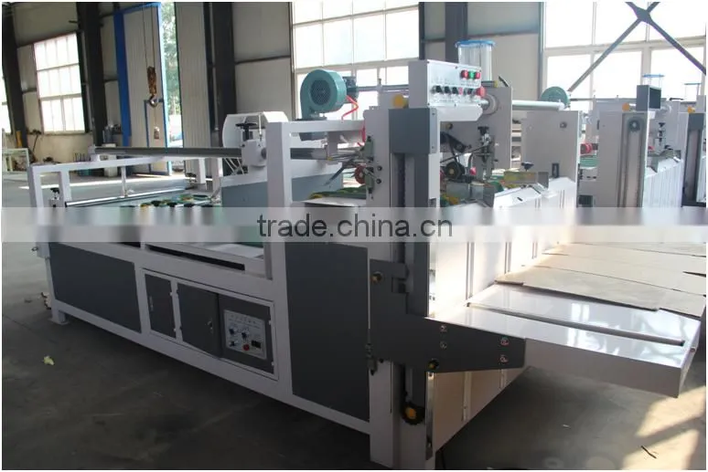 Semi-automatic carton box folder and gluer packing equipment