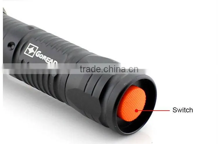 GOREAD Y37 high Bright T6 LED focusable dimming 1000lum high power flashlight