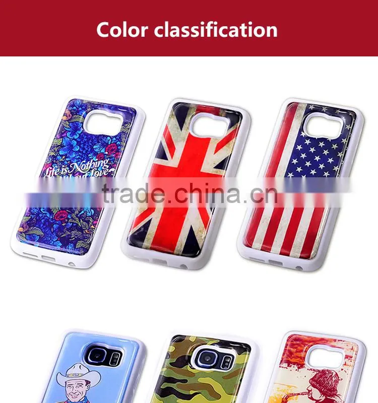 Custom epoxy gel skin back soft tpu cover case for Samsung and Samsung S6