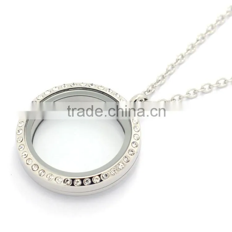 Trendy DIY designs 25mm/30mm round silver twist/screw wholesale floating glass charms locket for boys and girls