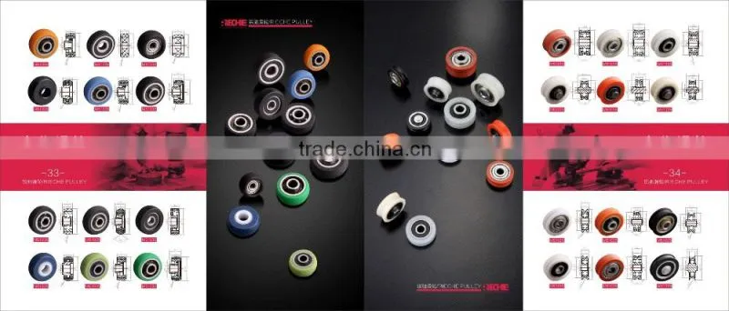 small plastic windows and doors pulley wheels with bearings for oem