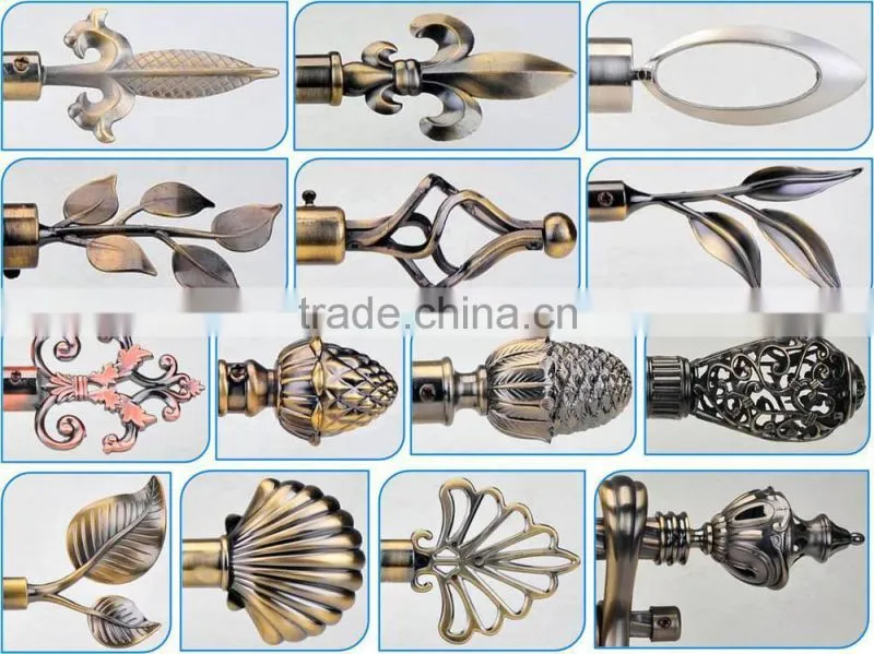 Decorative Pineapple finial curtain rod/curtain pole/curtain dowel (9028H1L1)