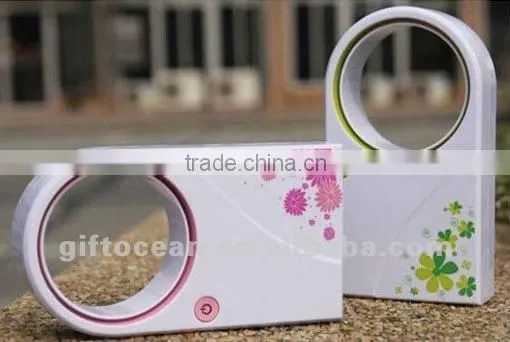 6" portable usb desk fan with led light with mirror