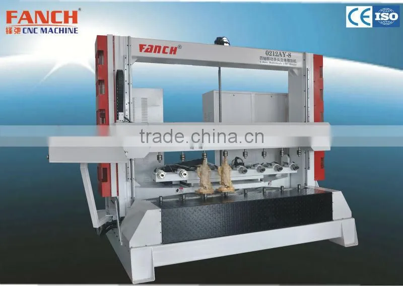 8 heads cnc router for buddha and craft engraving