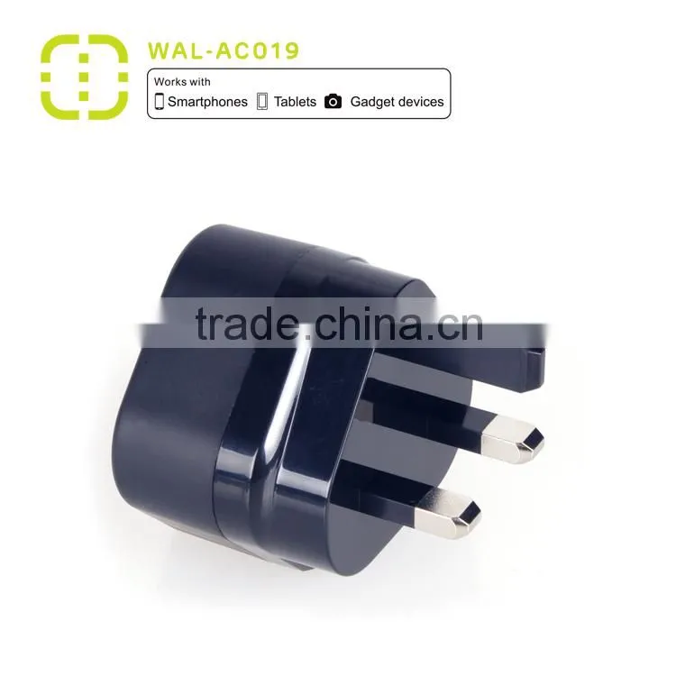 Walnut single UK USB main travel charger with MFI standard