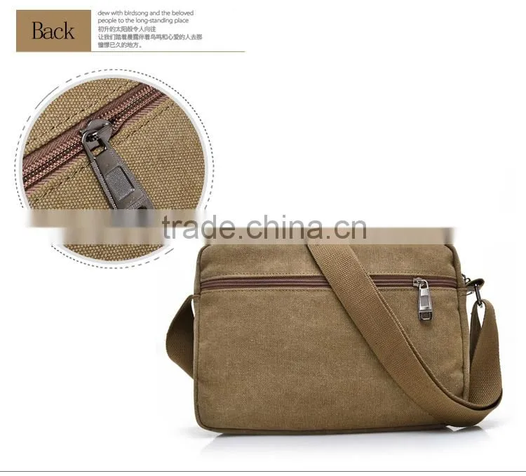 2016 wholesale canvas messenger bag shoulder bag