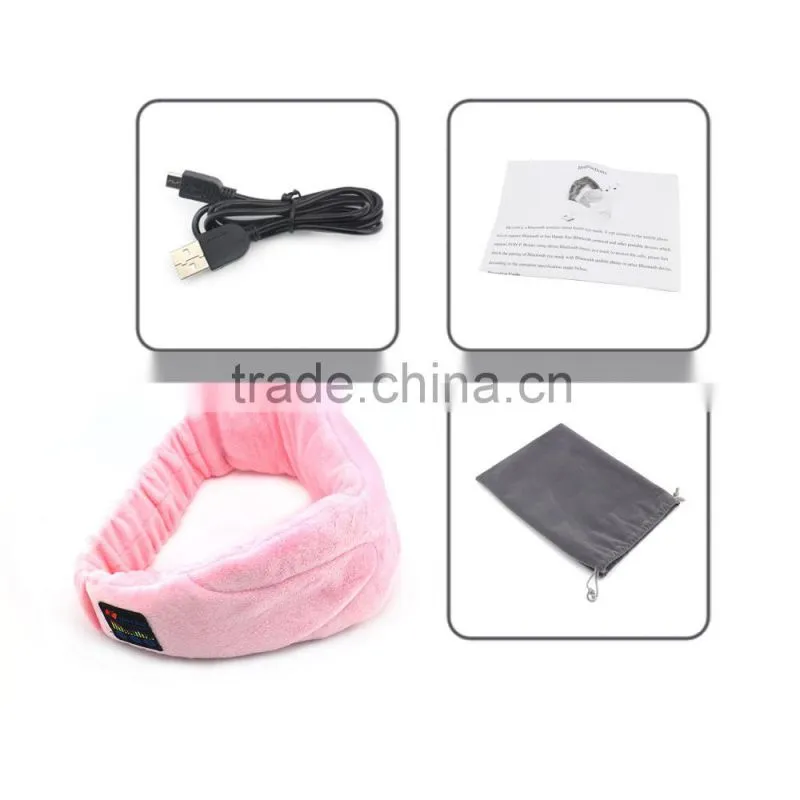 New design travel speeping eye patch with stereo bluetooth headphones