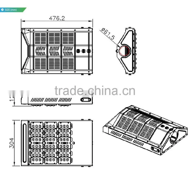 CE Rohs Approved 100-140lm/W, Lens Kit for Different Beam Angle, Meanwell Driver, 120W Street Light LED Price