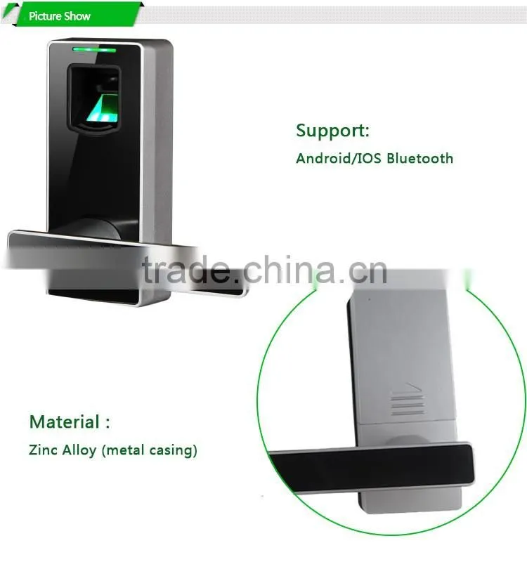 2016 New Design Android/IOS Support Bluetooth Security Biometric Small Fingerprint Door Lock (HF-LA100M)