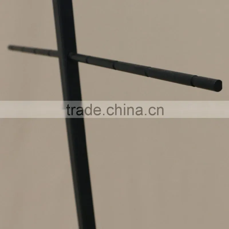 Adjustable black metal lingerie display hanging rack