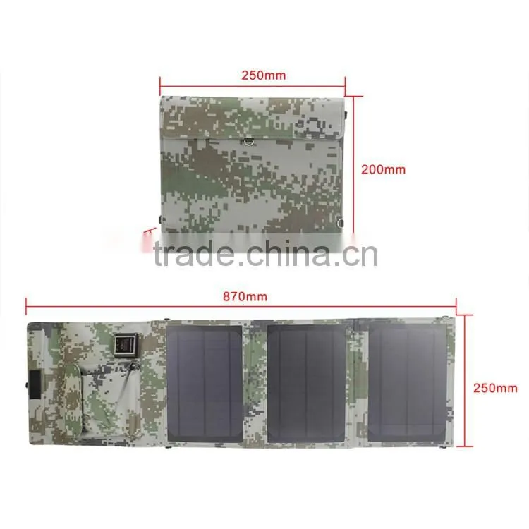 Newest Product 2016 Technology Foldable 15W Mobile Phone Solar Charger