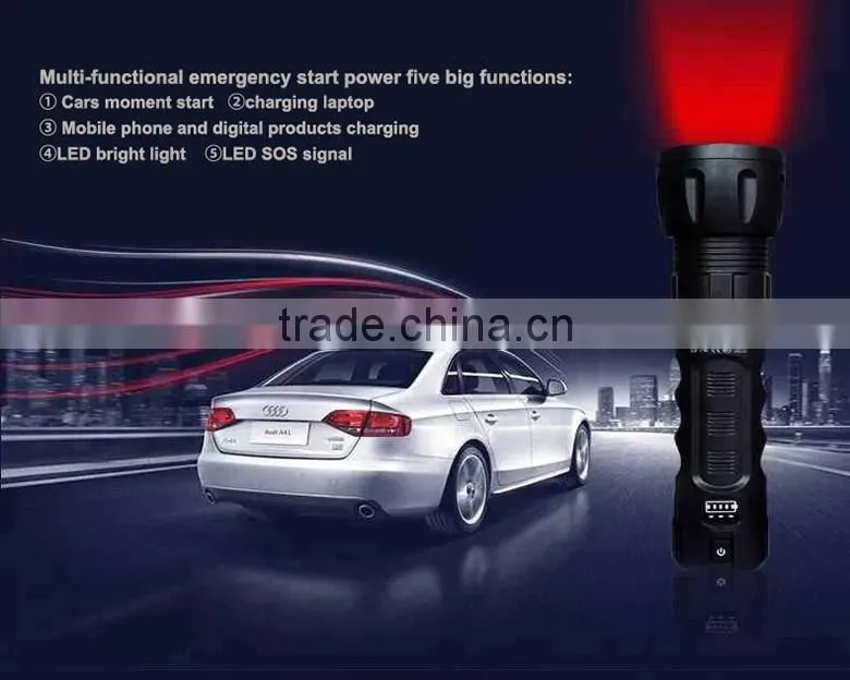 The newest product mini car jump starter with torch shape for laptop