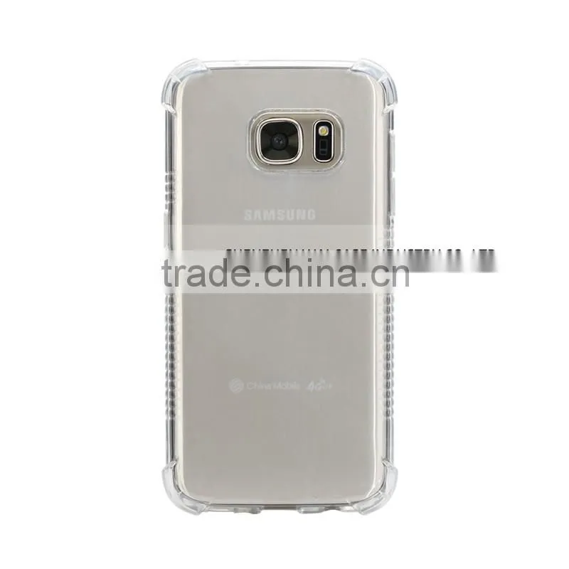 OEM design shockproof &skidproof transparent tpu phone case for samsung s7
