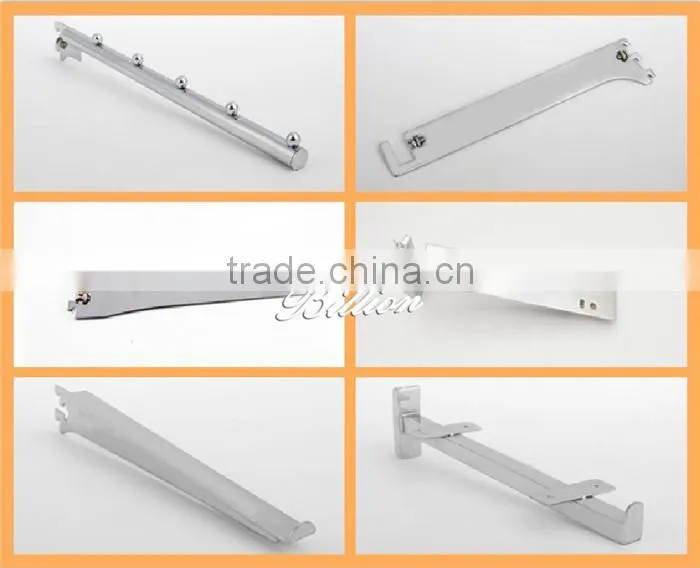 Metal Chrome Square Tube Display Support Slotted Aluminum Tube