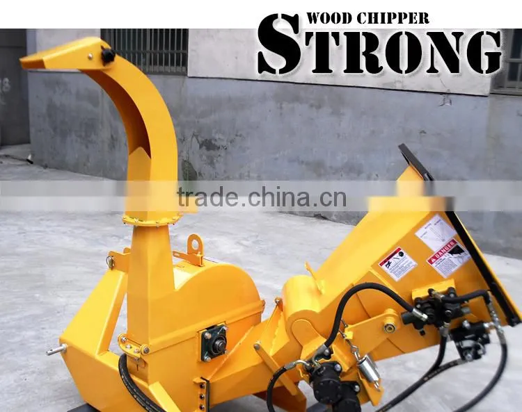 PTO Driven wood chipper shredder with hydraulic feeding system
