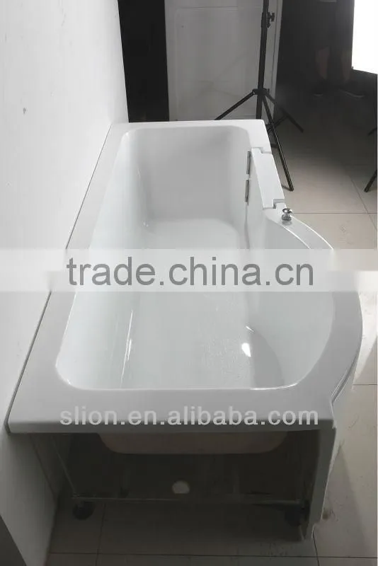 2014 New Design Walk in Bath P Shape Acrylic Bathtub