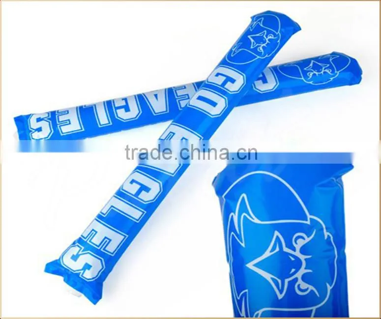 Thunder noise making inflatable PE sticks, cheering noisemaker sticks
