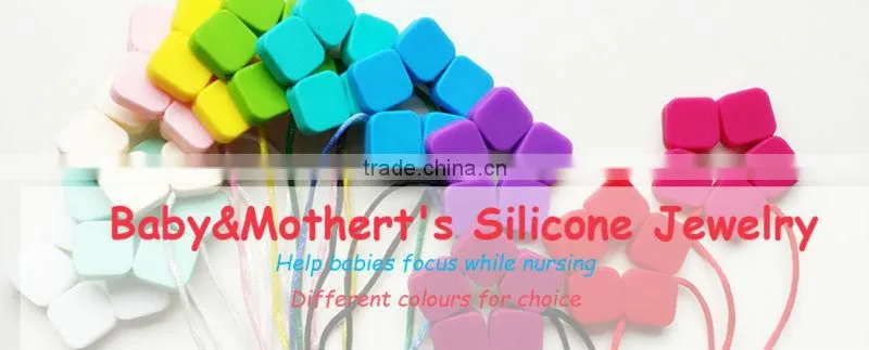 Soft Silicone Rubber Teething Ring/Silicone Necklace
