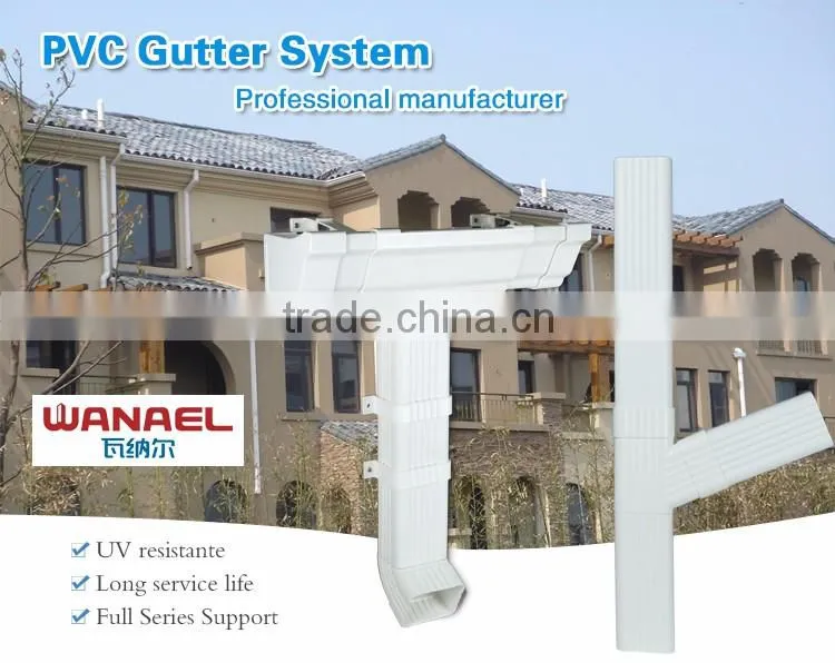 Free sample valley used beautiful appearance pvc leaf gutter guard for rain gutter
