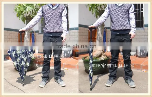 For old man walking stick umbrella