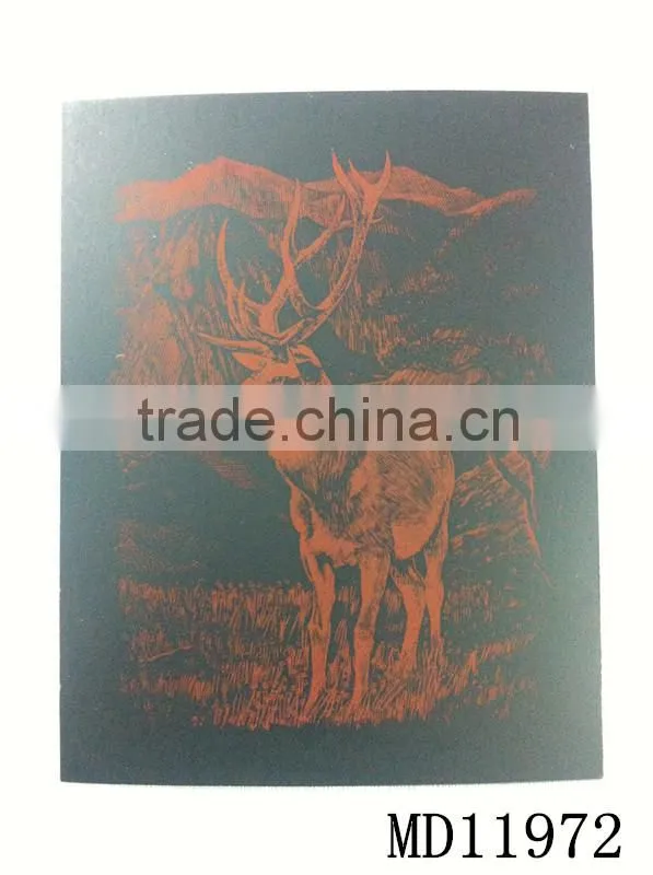 Dolphin inkjet Engraving card/Scratch art foil paper/foil card/Scratch foil paper engraving art quilling art paper